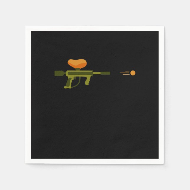 Paintball Gun Paintball Marker Paintball Player Gi Napkin (Front)