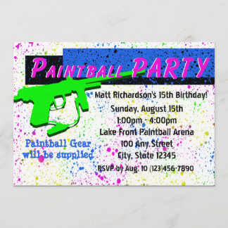 Paintball Invitation