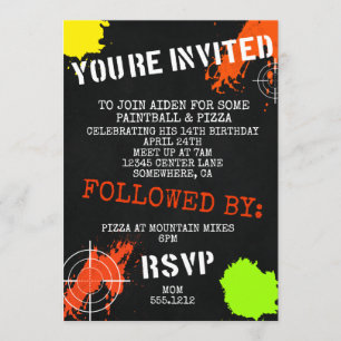 PAINTBALL INVITATION