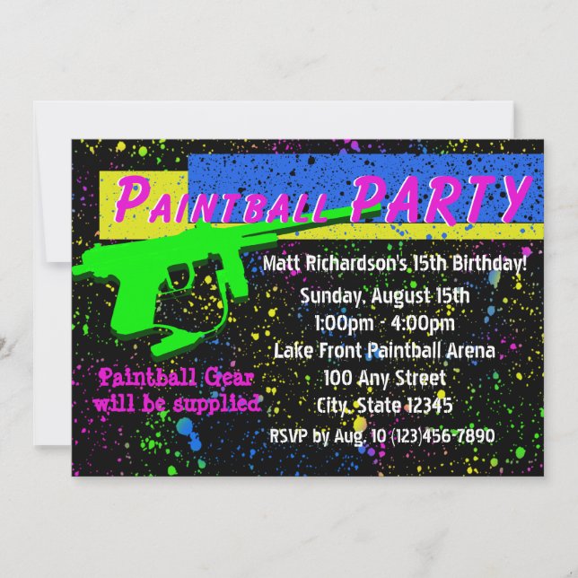 Paintball Invitation (Front)