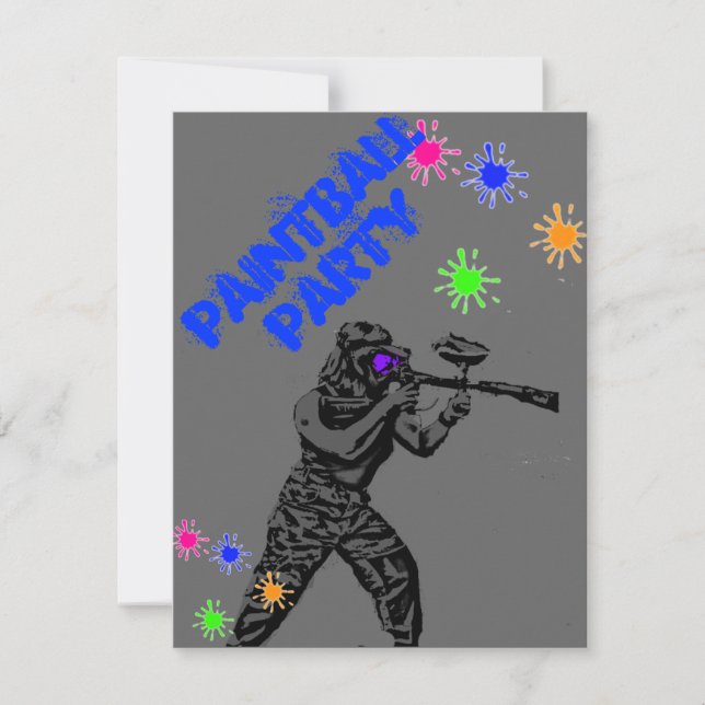paintball invite1 invitation (Front)
