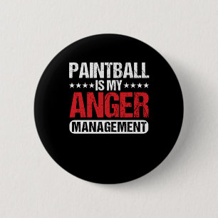 Paintball Is My Anger Management Paintball Marker 6 Cm Round Badge