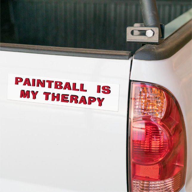 Paintball is My Therapy Bumper Sticker (On Truck)