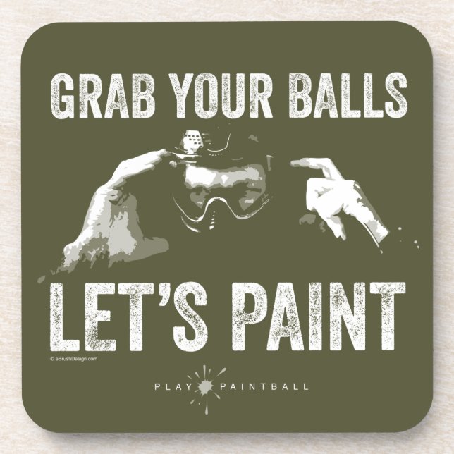 Paintball Let’s Paint Coaster (Front)
