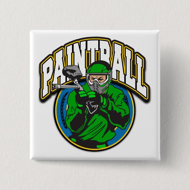 Paintball Logo 15 Cm Square Badge (Front)