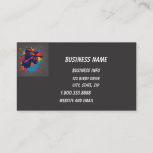 Paintball Logo Game Player Pop Art Graphic Business Card