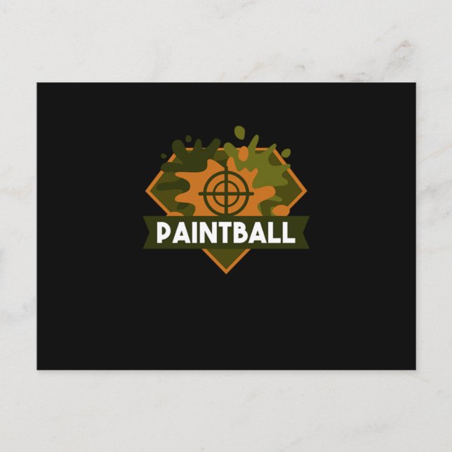 Paintball Military Target Paintball Marker Gift Postcard (Front)