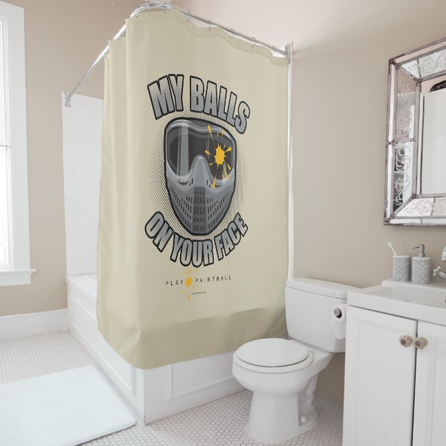 Paintball On Your Face Shower Curtain (In Situ)