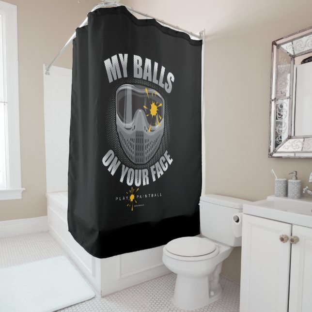 Paintball On Your Face Shower Curtain (In Situ)