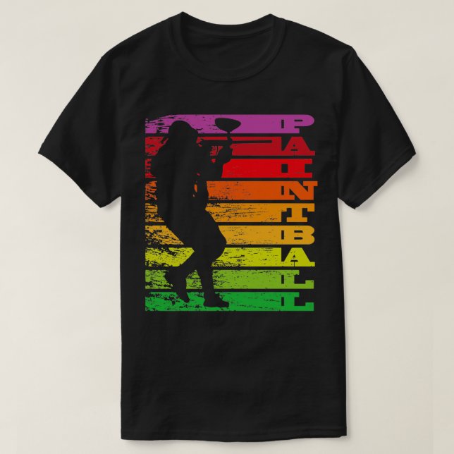 Paintball Paintball Player Gotcha Team Zipped Hood T-Shirt (Design Front)