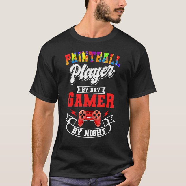 Paintball Paintballer Video Gamer Shooting Team Sp T-Shirt (Front)