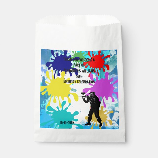 Paintball Party Favour Bag (Front)