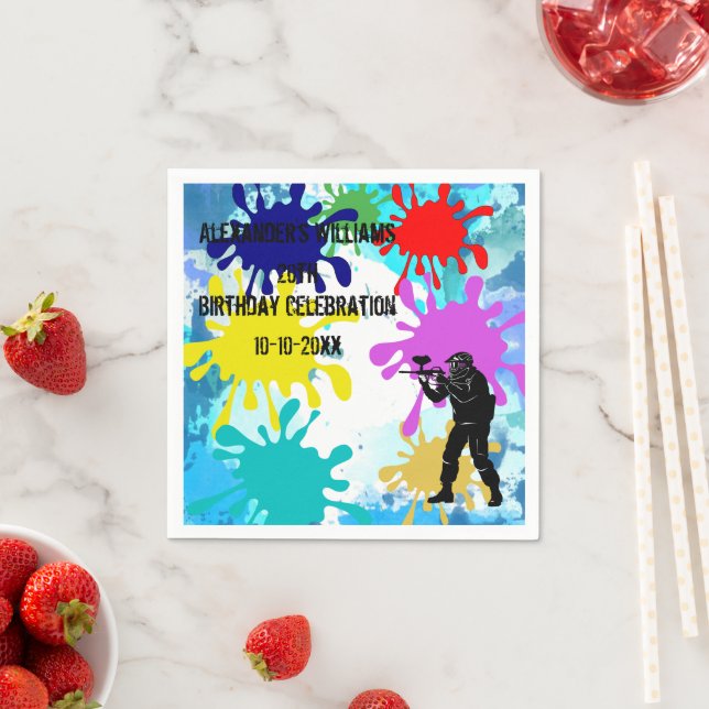 Paintball Party Napkin (Insitu)