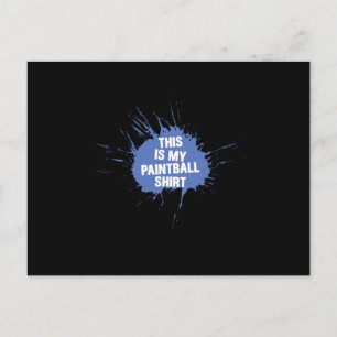 Paintball Player Paintball Outfit Paintball Marker Postcard