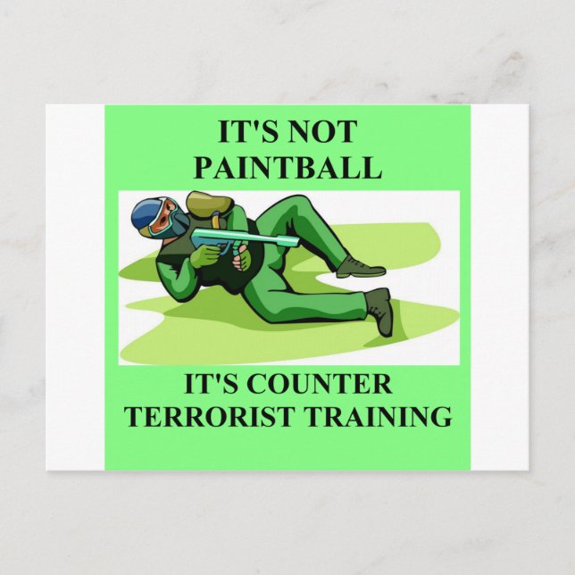 paintball player postcard (Front)