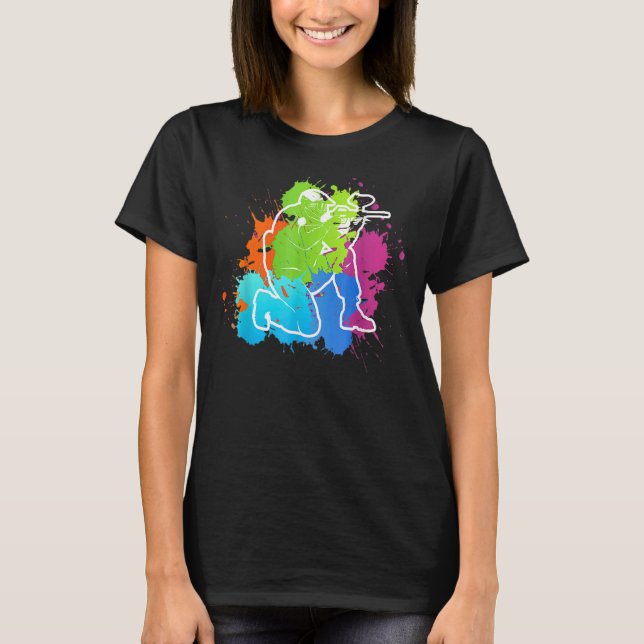 Paintball Player Squad Crew Team T-Shirt (Front)