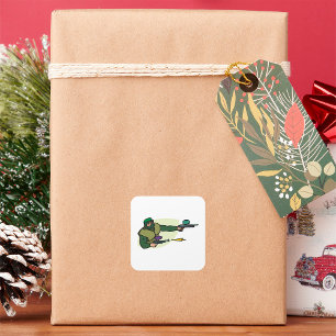 Paintball Player Square Sticker