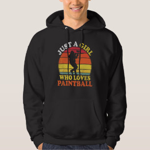 Paintball Player Vintage Just A Girl Who Loves Pai Hoodie