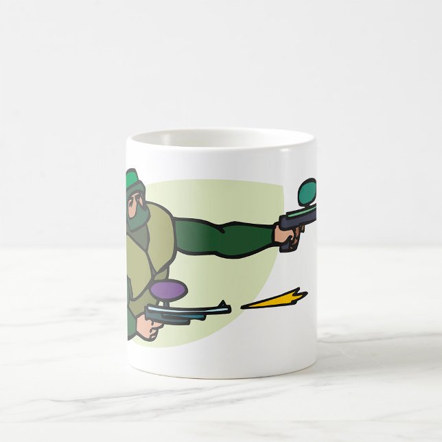 Paintball Player with Dual Markers Action Sports  Coffee Mug (Creator Uploaded)