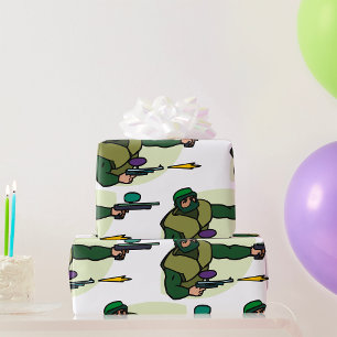 Paintball Player Wrapping Paper
