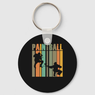 Paintball Players Vintage Retro Paintball Marker G Key Ring