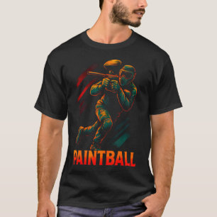 Paintball - Retro Player Competing Fun T-Shirt