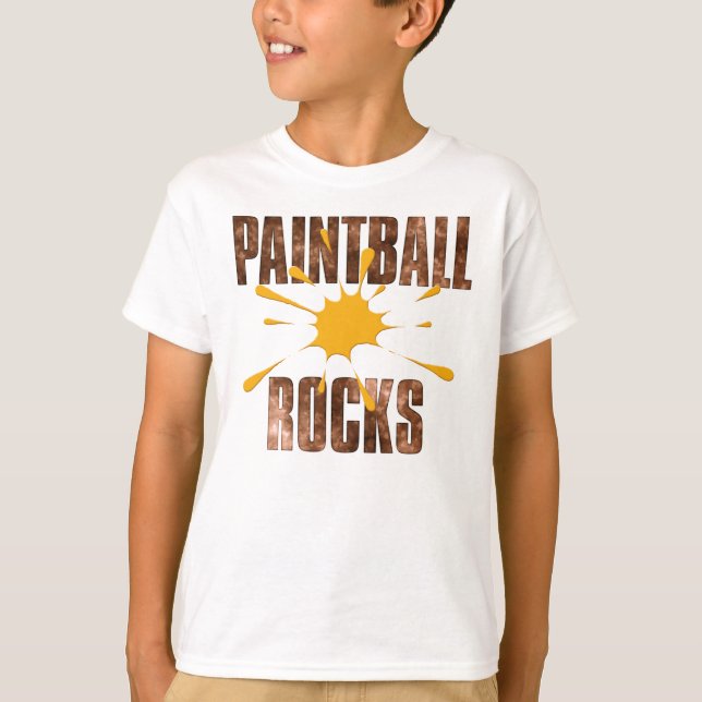 Paintball Rocks (brown) T-Shirt (Front)