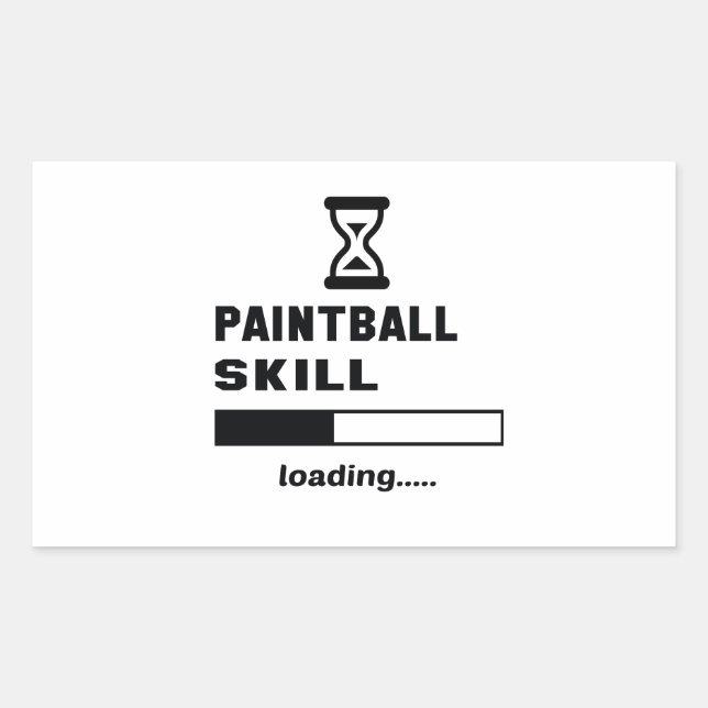 Paintball skill Loading...... Rectangular Sticker (Front)