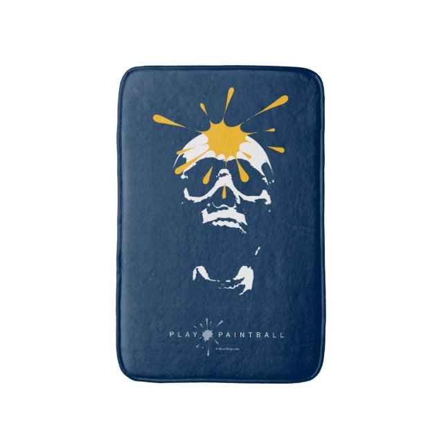 Paintball Skull Bath Mat (Front Vertical)