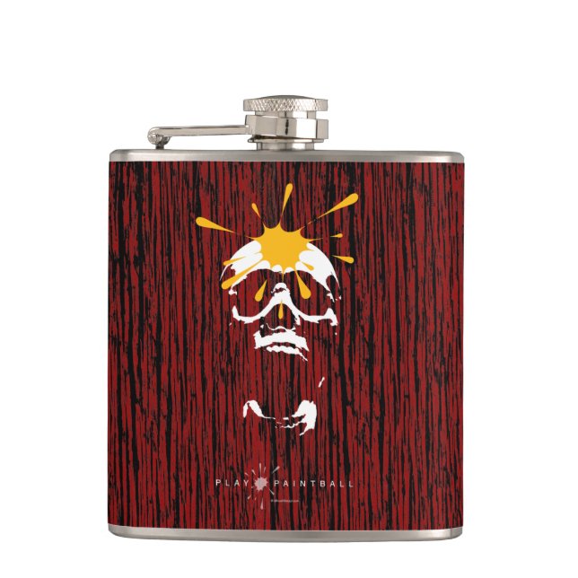 Paintball Skull Hip Flask (Front)