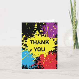Paintball Splat Thank You Card