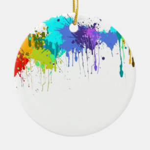 paintball splatter matters ceramic tree decoration