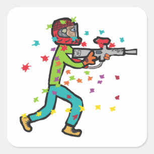 Paintball Square Sticker