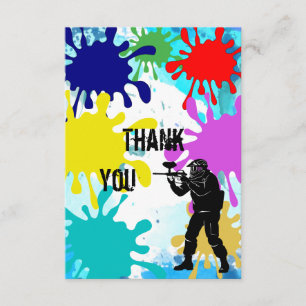 Paintball "Thank You" Thank You Card
