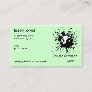 Paintball Yin-Yang Splat! Business Card