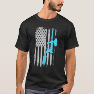 Paintballer Patriotic Usa American Flag Paintball  T-Shirt