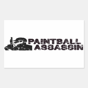 Paintballing Assassin Rectangular Sticker