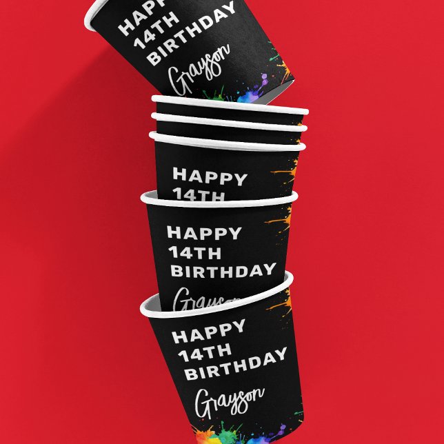 Paintballing Photo Birthday Party Paper Cups (Creator Uploaded)
