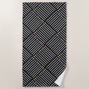 Paintbrush Crosshatch Beach Towel