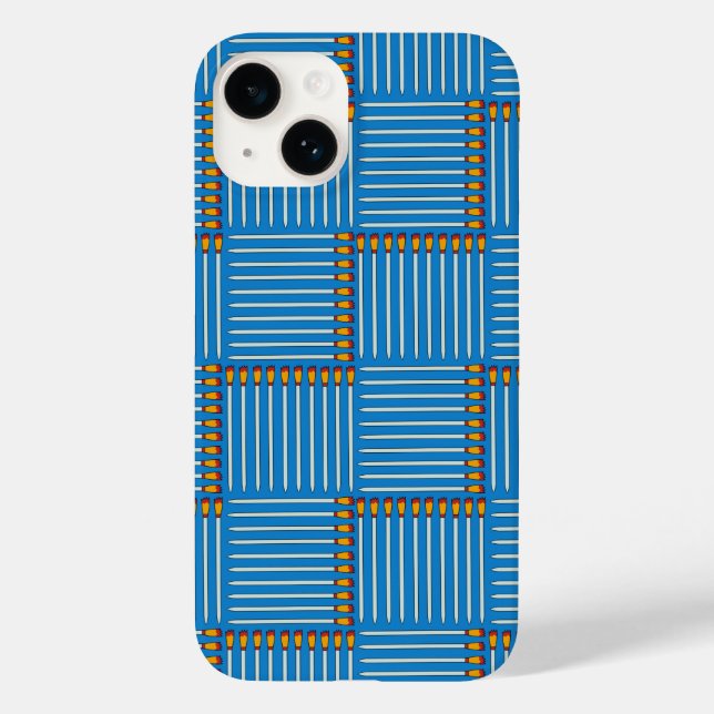 Paintbrush Crosshatch Blue Case-Mate iPhone Case (Back)