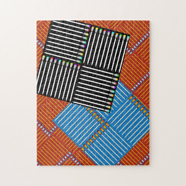 Paintbrush Crosshatch Jigsaw Puzzle (Vertical)