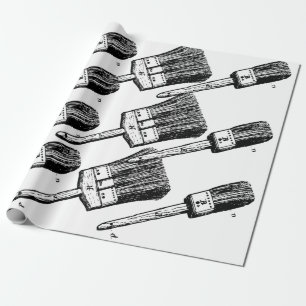 Paintbrush design wrapping paper
