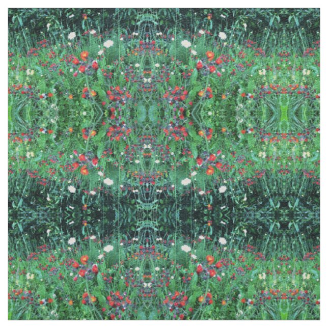 Paintbrush Flowers Fabric (Swatch)