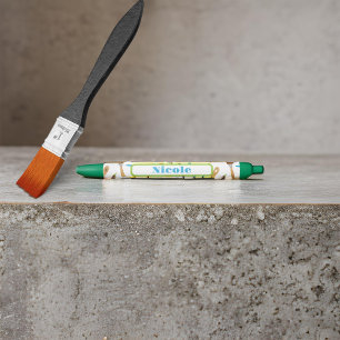 Paintbrush Pattern With Your Name Black Ink Pen