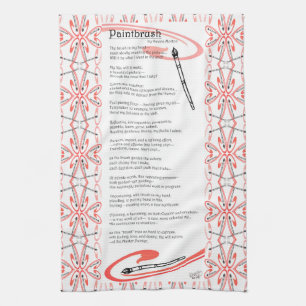 paintbrush poem tea towel