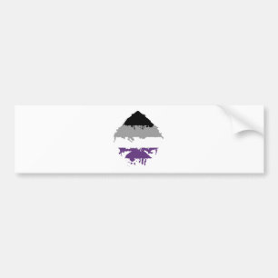 Paintdrip Asexual Ace Bumper Sticker