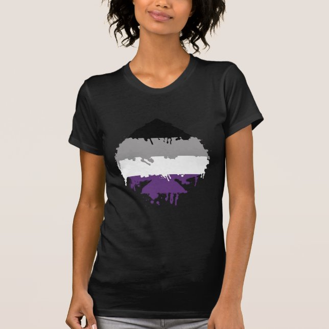 Paintdrip Asexual Ace T-Shirt (Front)