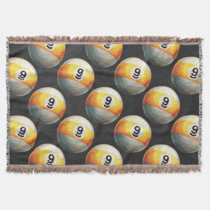 Painted 9 Ball Pattern Throw Blanket