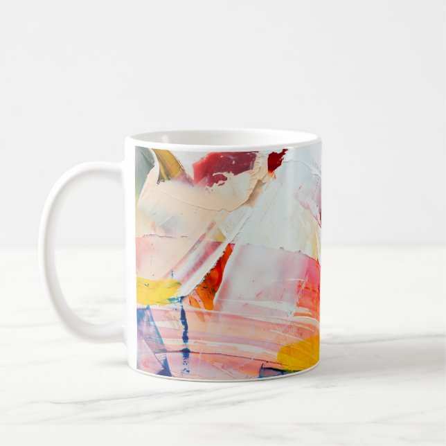 painted abstract backgroundpaint,brush,abstract,st coffee mug (Left)
