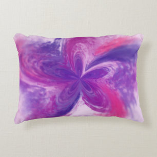 Painted Abstract Fantasy Flower Watercolor Decorative Cushion
